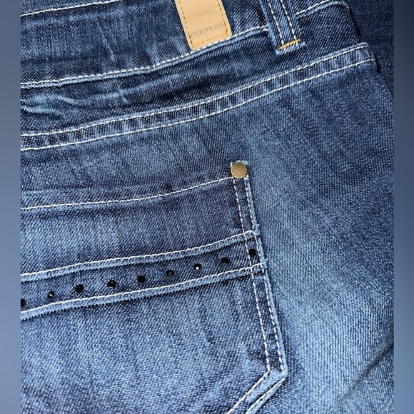 Maurices Womens Premium Jeans Size 14 Boot cut Low Rise Dark Blue Wash Denim NWT - Picture 5 of 8